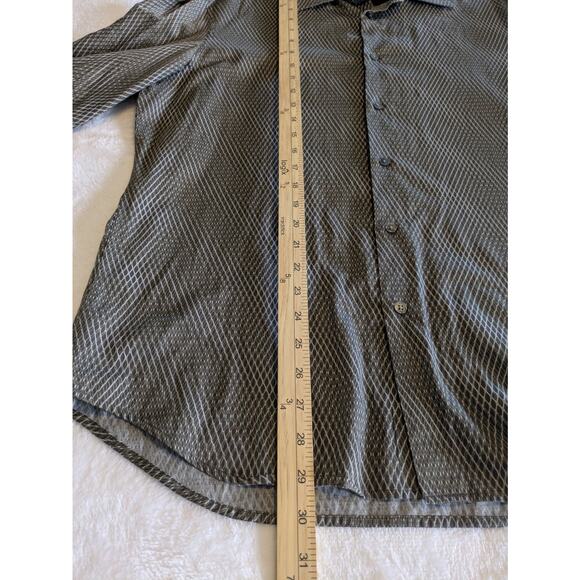 Armani Exchange AX Long Sleeve Mens Large Button Down Shirt Abstract Officewear‎ - Picture 3 of 11